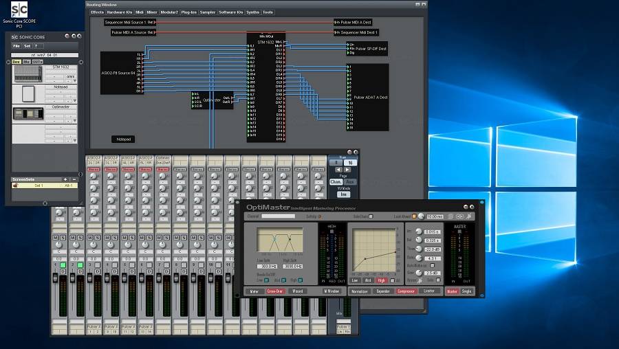 Sonic Core Scope running on Windows 10